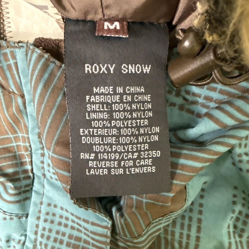 Roxy Womens Utility 5000 Snow Suit One Piece Blue Brown Plaid Ski Snowboard‎ M - Picture 10 of 16